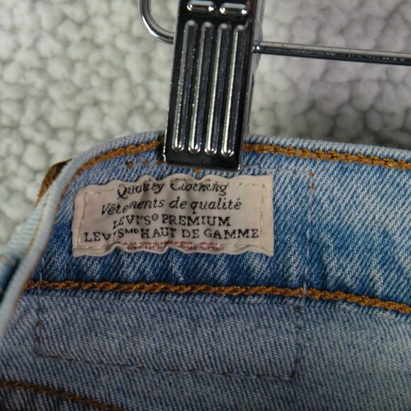 Levis 501S Jeans Womens 29 28L Blue Light Wash Straight Leg Button Fly - Picture 10 of 13